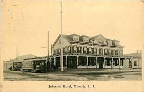 Ny Li Mineola Johren S Hotel 1912 Postcard W Street Cars Street Cars Postcard Street