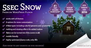Download 5sec Snow V1 45 Codecanyon Premium Plugin Wordpress Plugins Wordpress Plugins