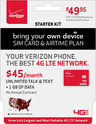 Like all phones using cdma technology, verizon's iphone has no sim card, which means you won't be able to swap sim cards at home or abroad. Verizon Prepaid Bring Your Own Phone Sim Kit Airtime Verizon 49 99 Sim Kit Best Buy