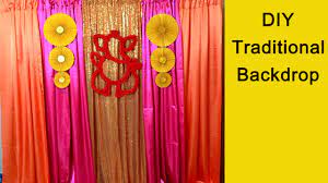 Wall decor (650) refine by department: Easy Traditional Backdrop Idea For Any Occasion At Home Diy Ganesh For Backdrops Youtube