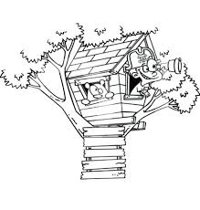 So go ahead, print these mickey mouse coloring sheets and give them to your kid…. Tree House Coloring Pages For Kids Drawing With Crayons