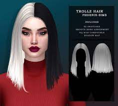 Katverse's cas backgrounds mod · 7. Trollz Hair Phoenix Sims On Patreon Sims 4 Sims Sims Four