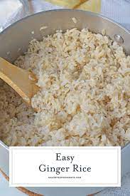 Ginger Rice Is An Easy And Delicious Jasmine Rice Recipe That S Full Of Flavor Great As A Standalone Si Jasmine Rice Recipes Ginger Recipes Ginger Rice Recipe
