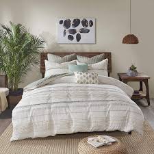 Browse from the vast collection of luxury comforter sets here at latestbedding.com. Amazon Com Ink Ivy 100 Cotton Comforter Mid Century Modern Design All Season Bedding Set Matching Shams King Cal King 104 X92 Nea Ivory Stripes Tassel Accent 3 Piece Home Kitchen