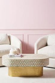 Tile coffee tables have been a part of the life's work for many furniture makers, but those produced by roger capron, tue poulsen and francesco della femina are consistently popular. Targua Oval Moroccan Tile Brass Coffee Table