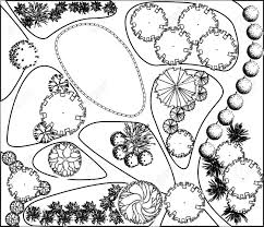 Plan Of Garden With Plant Symbols Perennial Garden Plans Landscape Clipart Cottage Garden Plan