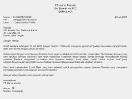 Contoh surat pesanan barang jasa. Contoh Surat Pengaduan Atau Surat Komplain Barang Rusak Dan Surat Balasan Surat Tanggal Rusak