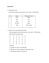 We did not find results for: Contoh Soal Pengolahan Data Kelas 5 Sd Ilmu Soal