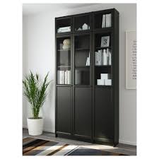 Billy Oxberg Bookcase Black Brown Glass Shop Ikea Ikea Ikea Armoire Avec Portes Vitrees Bibliotheque Ikea Billy