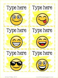 Birthday Chart Editable Large Pictograph Emoji Theme Emoji