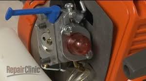 Firstly check your fuel filter you should be able to blow gently through it and hear the air bubbling in the fuel tank. Husqvarna String Trimmer Primer Bulb Replacement 0057025 Repair Clinic