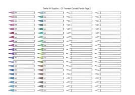 Castle Art Supplies 120 Premium Colored Pencil Chart Numbers 081 120 Castle Art Premium Colors Colored Pencils