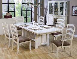 Signature design by ashley wyndahl rustic distressed dining room bench, weathered brown. Finish Distressed Kitchen Tables Distressed Furniture White Dining Room Furniture