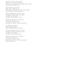 Lakaran lukisan tak berwajah meronta ku di dalam kesunyian tak rela ku mengejar cinta yang hampir kelam sendiri ku di sini pilu. Lirik Hidup Dalam Mati