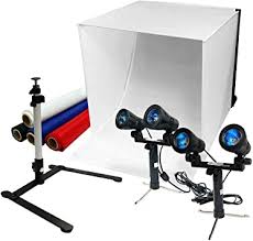 Amazon Com Limostudio 24 Table Top Photography Studio Light Tent Kit In A Box Photo Tent 2x Double Head Light Set Mini Camera Stand Agg903v2 Photo Studio Shooting Tents