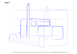 How To Draw Peterbilt 379 Truck Drawingtutorials101 Com Peterbilt Peterbilt 379 Peterbilt Trucks