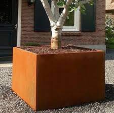 Cortenstahl individuell nach maß geschnitten oder gekantet bei feld eitorf. Corten Steel Cube Planters Harrod Horticultural