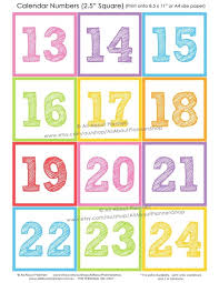 Printable Calendar Numbers For Pocket Chart Calendar Image