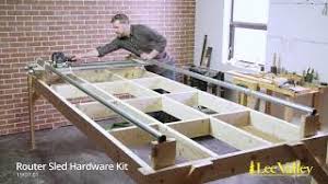 Our planing sled is an affordable solution for surfacing or milling live edge slabs, wide stock, butcher blocks or workbenches, removing a finish from a surface and other jobs impossible for a planer. Router Sled Hardware Kit Lee Valley Tools