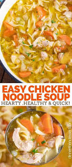 Chicken Noodle Soup Is A Classic Soup Recipe Made With Chicken Carrots Celery Onion And Eg Soup Recipes Chicken Noodle Soup Dinner Chicken Noodle Soup Easy
