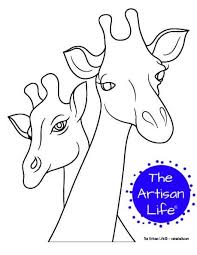 Lastly, glue the head on top of the recycled paper roll. Free Printable Giraffe Outlines Templates The Artisan Life