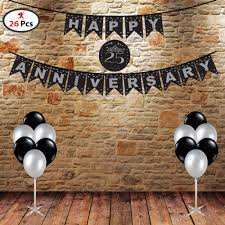 We did not find results for: Party Propz 25th Anniversary Combo Included 1 Set 25th Anniversary Banner 25 Pieces Black And Silver Latex Balloon 25th Anniversary Party Supplies 25th Anniversary Party Decoration Buy Online In Qatar