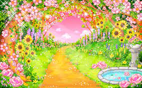 Less wow look at this gif more, this gif would make an excellent wallpaper. submitting Big Sayclub Background Pathway And Flowers Gif By Xmrsdanifilth Anime Pixel Art Pixel Art Background Art Background