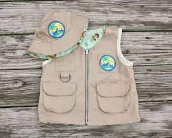 2nd Diego Explorer Vest With Bucket Hat Kids Safari Vest Vest Diy Halloween Costume Patterns