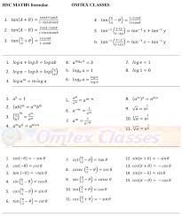 Use the functions of the same name from the cmath module if you require support. Omtex Classes Hsc 12th Maths Formula For Board Exam 2020 Very Very Important Pdf Download