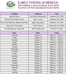 Early Voting Begins In Wayne County Goldsboro Daily News