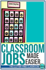 printable classroom jobs chart display and ideas clutter