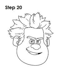 Draw Wreck It Ralph Step 20 Cartoon Drawing Tutorial Drawing Artwork Cartoon Drawings