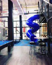 If somebody has their own design of a wooden spiral staircase with slide, then they might customize the kit to match their needs. Blue Spiral Office Indoor Slide Indoor Slide Stair Slide Indoor Slides