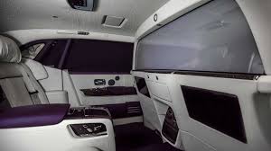 This Rolls Royce Phantom Has A Purple And White Interior With A Privacy Suite Carscoops In 2020 Rolls Royce Phantom Rolls Royce Royce