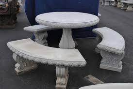 Benches Tables In 2021 Concrete Garden Bench Table And Bench Set Outdoor Furniture Decor