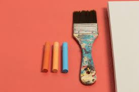 Home dzine | paint a ceiling with metallic gold. Stained Paintbrush With Blue And Beige Colors Live Coral Color Background White Canvas And Orange Blue Pastel Colors Stock Image Image Of Decoration Frame 146610021