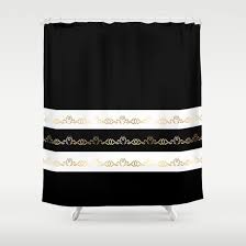 Black And Gold Pattern Curtains Black White Gold Pattern Shower Curtain By Nina Baydur Society6 Patterned Shower Curtain Black White Gold Gold Pattern