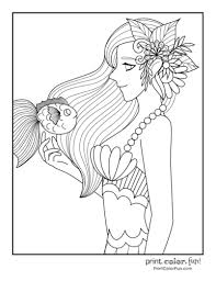 From bright shades to delicate pastels, unicorns and mermaids are total hair goals. 30 Mermaid Coloring Pages Free Fantasy Printables Print Color Fun