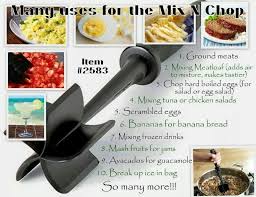Uses For The Pampered Chef Mix N Chop Pampered Chef Recipes Pampered Chef Party Pampered Chef
