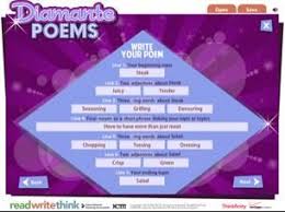 Diamante Poem Interactive Way To Teach The Structure Poetry For Kids Teaching Poetry Poetry Websites