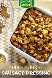 Apple Turkey Sausage Dressing Jennie O Recipes Recipe Turkey Sausage Recipes Ground Turkey Recipes Turkey Recipes