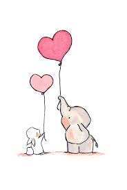 Flying Hearts 8x10 Archival Print Baby Nursery Print Childrens Art Print Kids Room Decor Kids Wall Art Child Decor Bab Cute Drawings Cute Doodles Baby Art