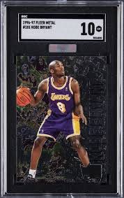 Payment is due within two days. Lot Detail 1996 97 Fleer Metal 181 Kobe Bryant Rookie Card Sgc Gem Mint 10 Mba Silver Diamond Certified