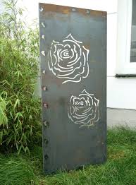Zaun garten metall kann hinsichtlich qualität und kosten verschiedentlich ausfallen. Edelrost Garten Sichtschutz Wand Corten Stahl Sichtschutzwand Metall 117 50cm Sino Han Shop