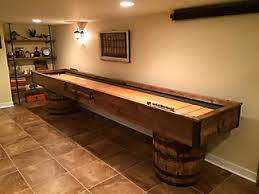 table shuffleboard building trask s project check out the barrel legs shuffleboard table shuffleboard table diy game room decor