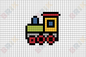 Train Pixel Art Tiny Cross Stitch Train Cross Stitch Pixel Art