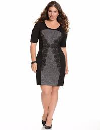 Lane Bryant Women S Dress Size 14 Sheath Lace Panel Black Color Block Stretchy Trendy Plus Size Dresses Plus Size Dresses Dresses