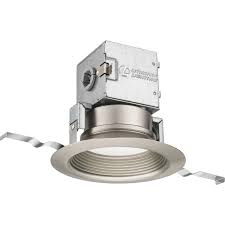 Lithonia Lighting 4 In Lithonia Oneup Brushed Nickel Integrated Led Recessed Kit 4jbk Rd 30k 90cri Bn M6 The Ho In 2020 Lithonia Lighting Lithonia Recessed Lighting