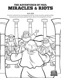 Acts 5:29 bible verse coloring page. Acts 19 Miracles Riots Sunday School Coloring Pages Sharefaith Kids