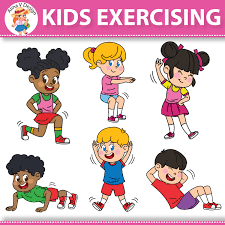 Black And White Kids Exercise Clipart Kids Exercising Exercises Workout Exercise For Kids Health Education Health Education Lessons